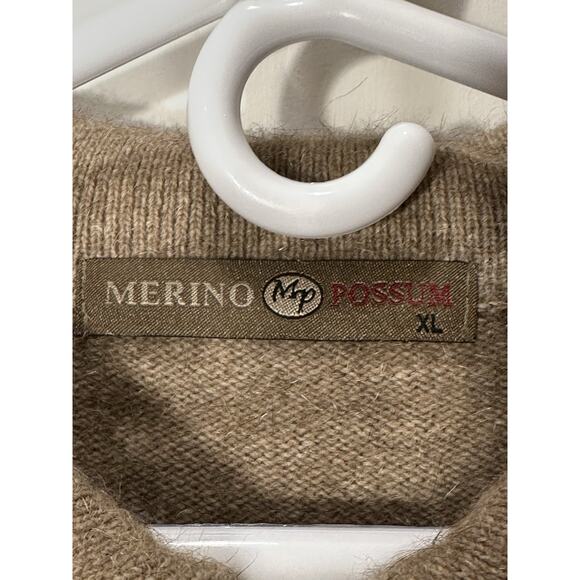 Merino Possum Beige Collared Shirt 60% Merino Wool 40% Possum Fur Men’s XL - Picture 5 of 16